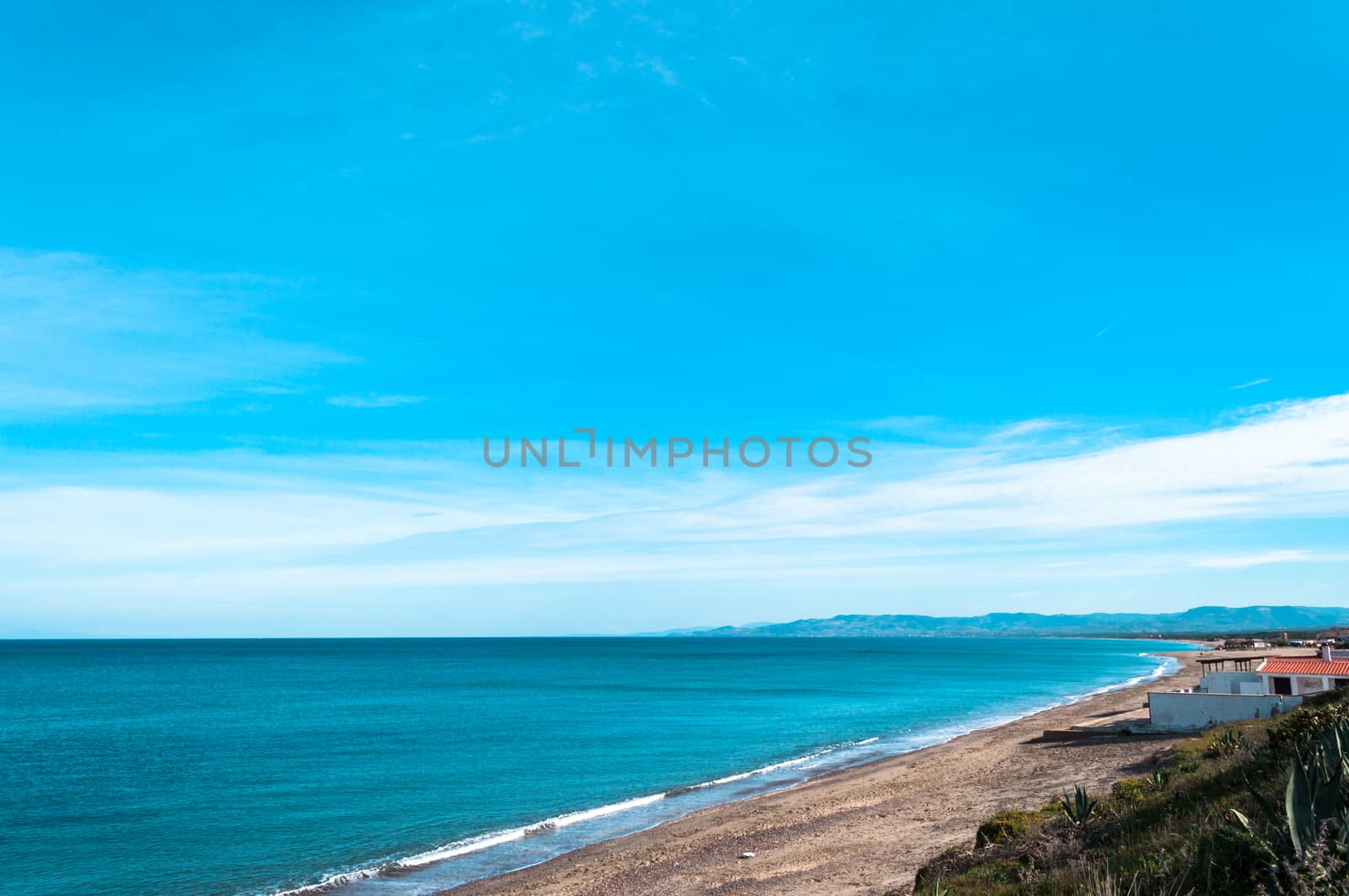 Seascape from the beach of Platamona by replica