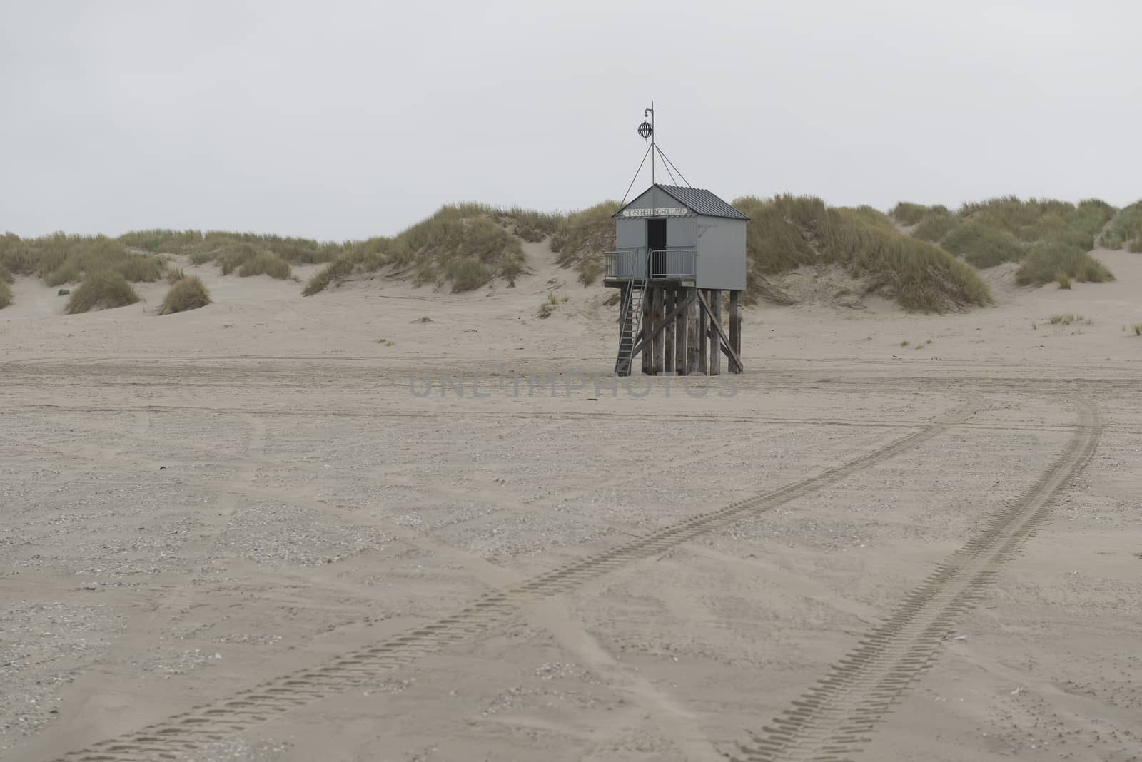 Famous sea cottage Het Drenkelingenhuisje Terschelling on the ne by Tofotografie