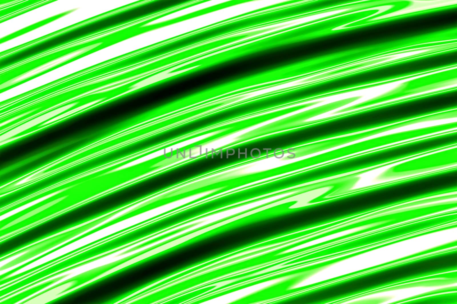 Abstract striped background - computer-generated image. Fractal geometry: glossy stripes and folds. For ecology or business design projects.