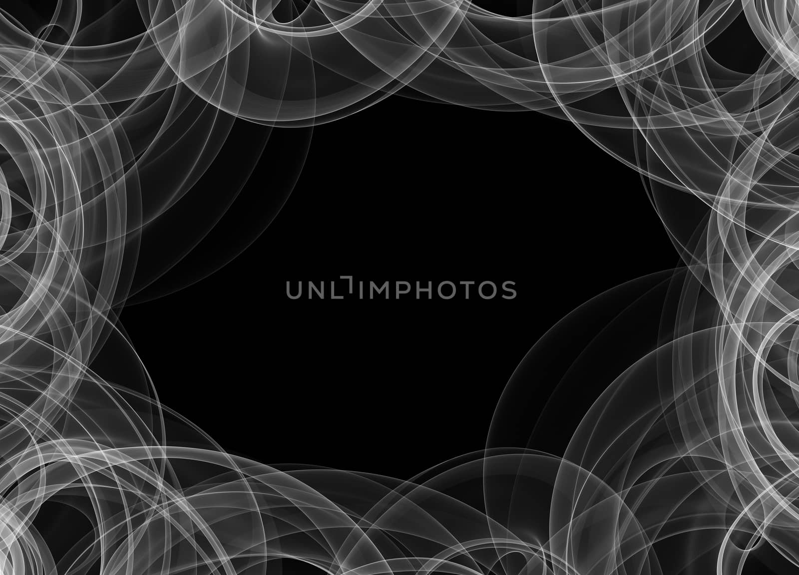 abstract white flame smoke frame over black background with copyspace for your text and design by skrotov