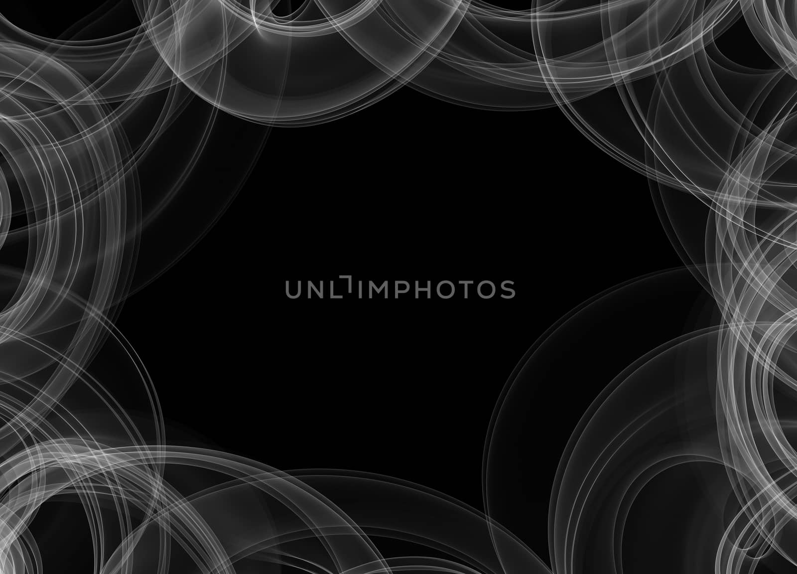 abstract white flame smoke frame over black background with copyspace for your text and design by skrotov