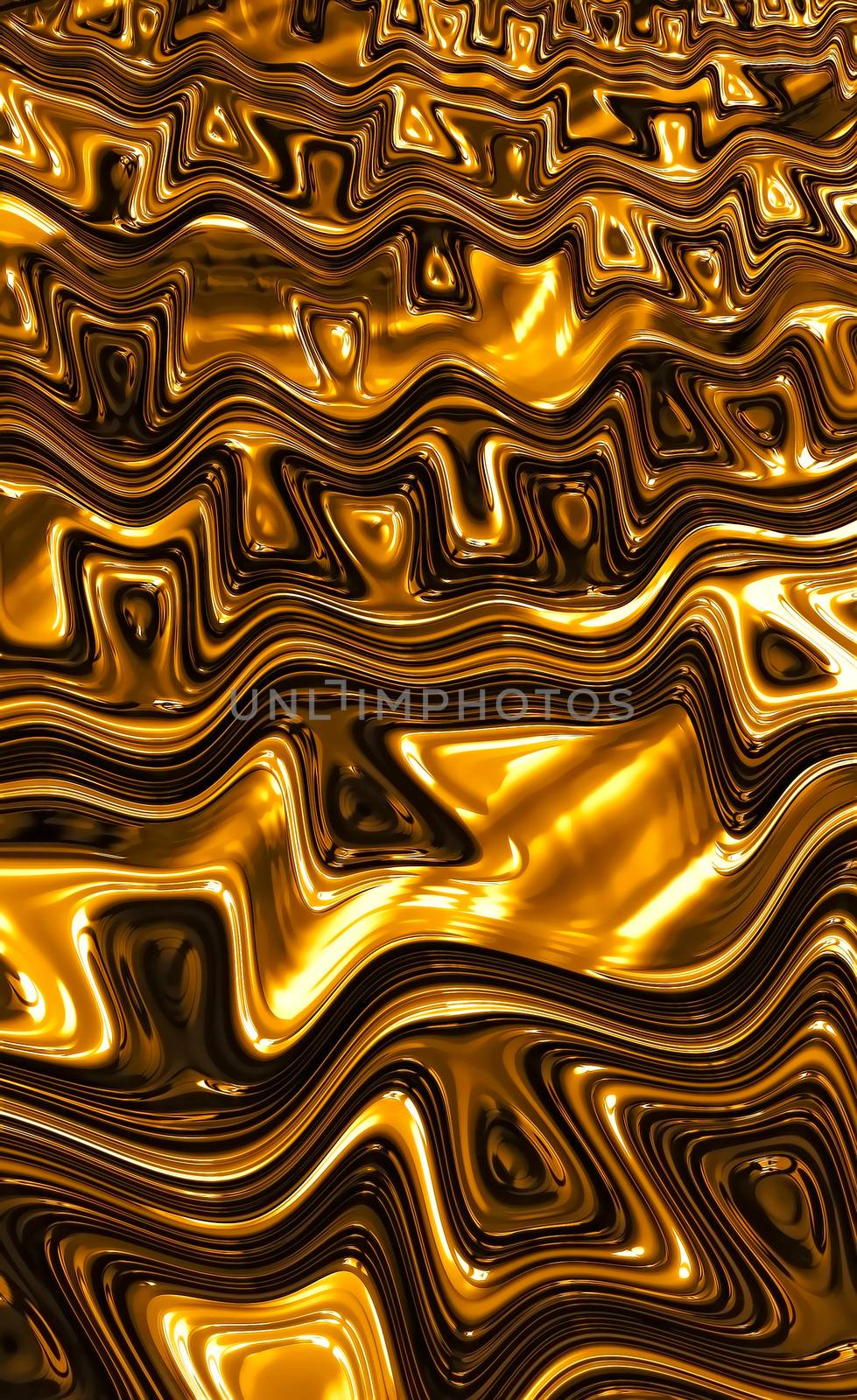Gnarled background - abstract computer-generated image. Fractal geometry: chaos distortes lines and waves. For covers, posters, web design.