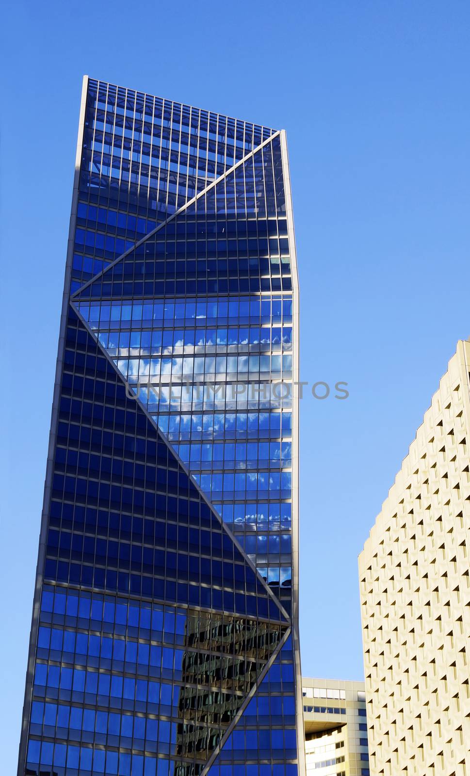 PARIS, FRANCE - SEPTEMBER 29, 2015: Tour Carpe Diem in La Defense business district in Paris, France, designed by architect Robert A. M. Stern