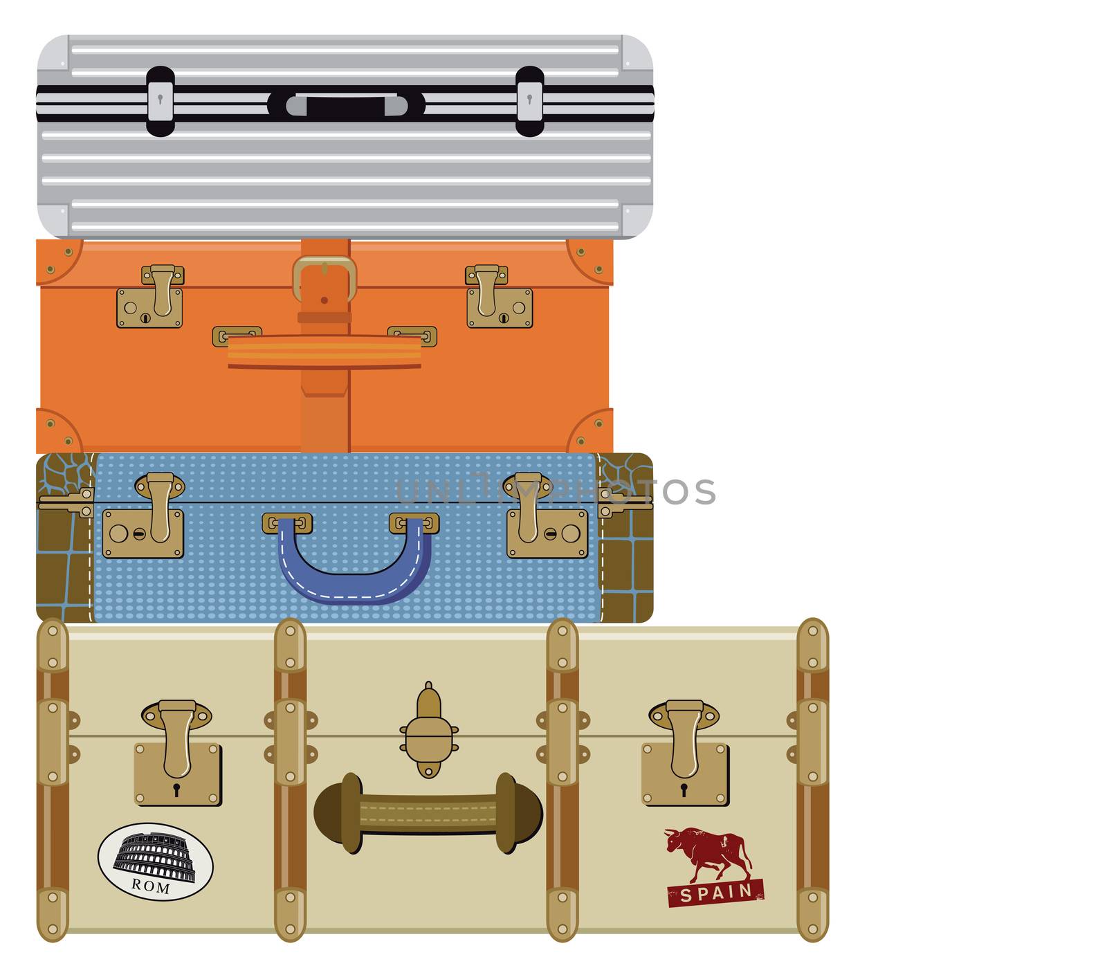 Travel luggage Suitcases Vector