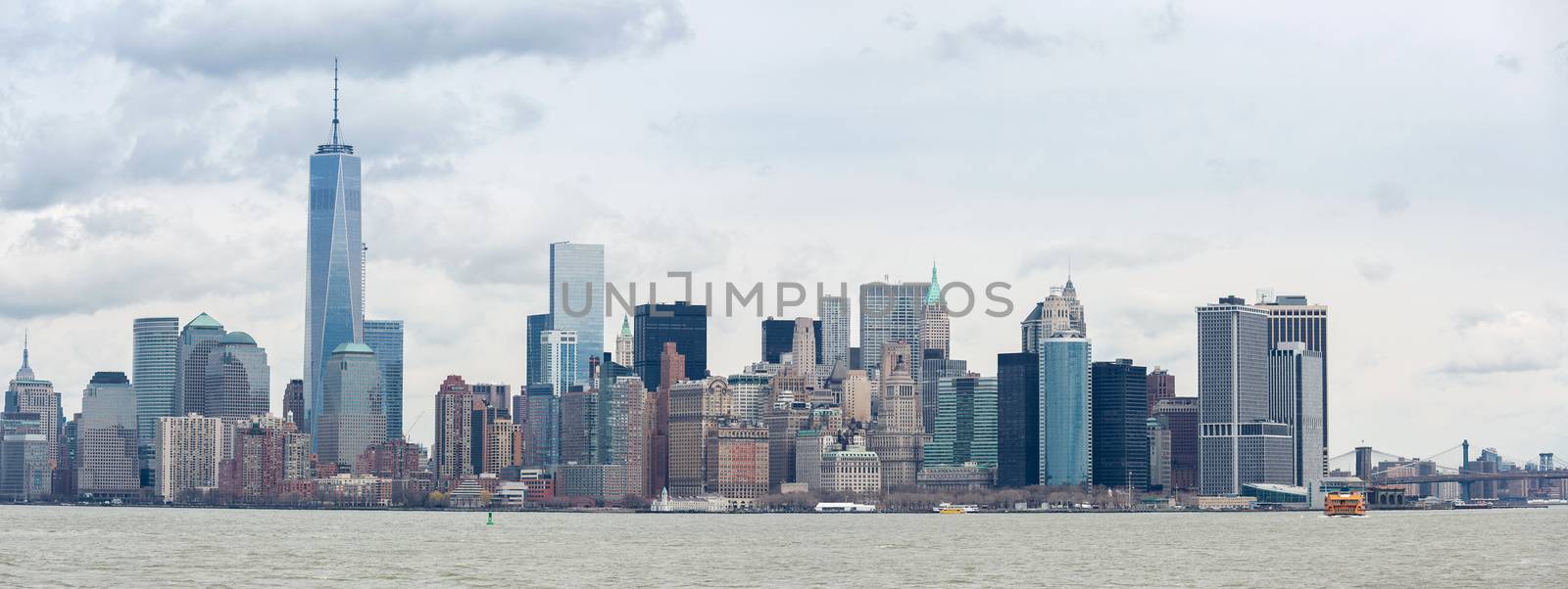 Panorama of New York City at Lower Manhattan