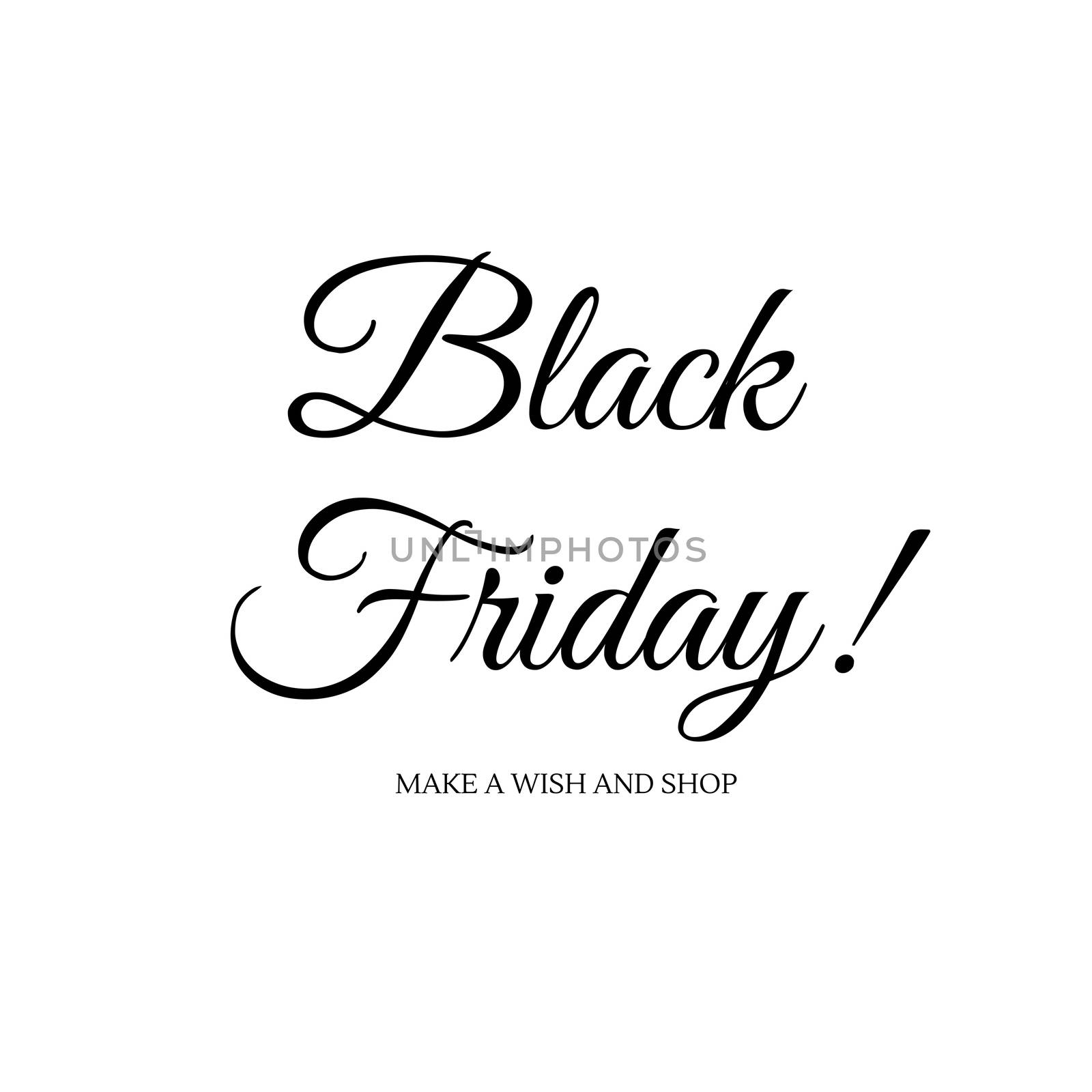 Enjoy Black friday luxury sign. Black and white typography for Shops marketing by Lordalea
