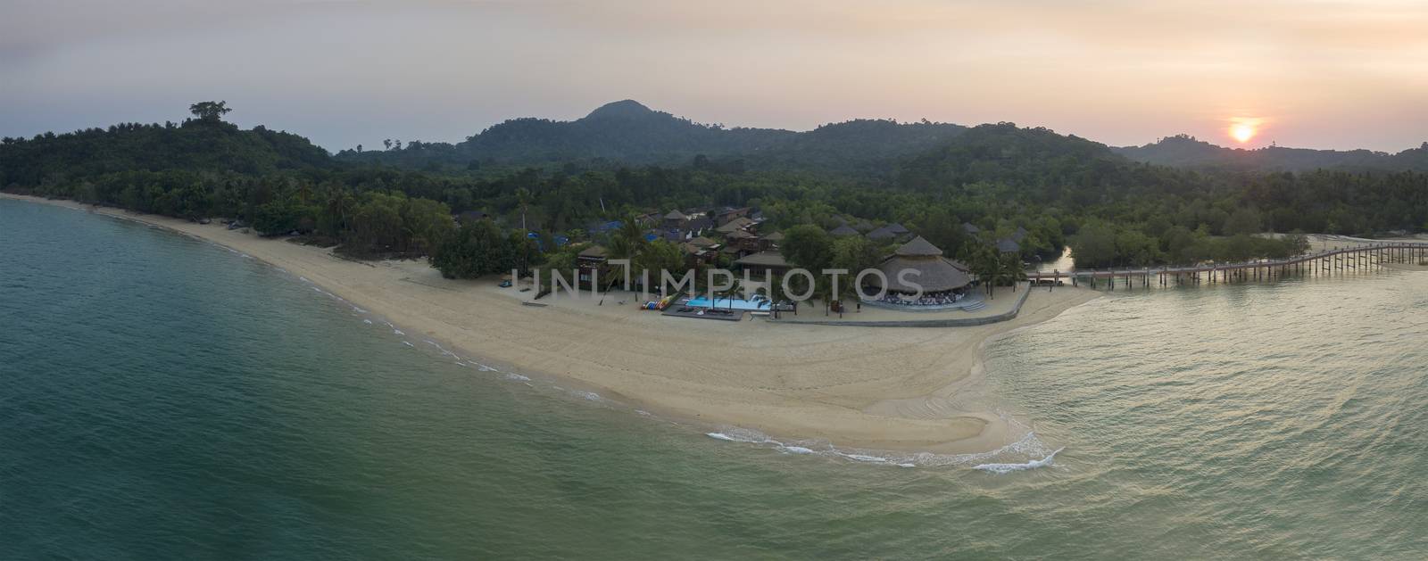 aerial panorama view of payam island ranong andaman sea southern of thailand important natural traveling destination