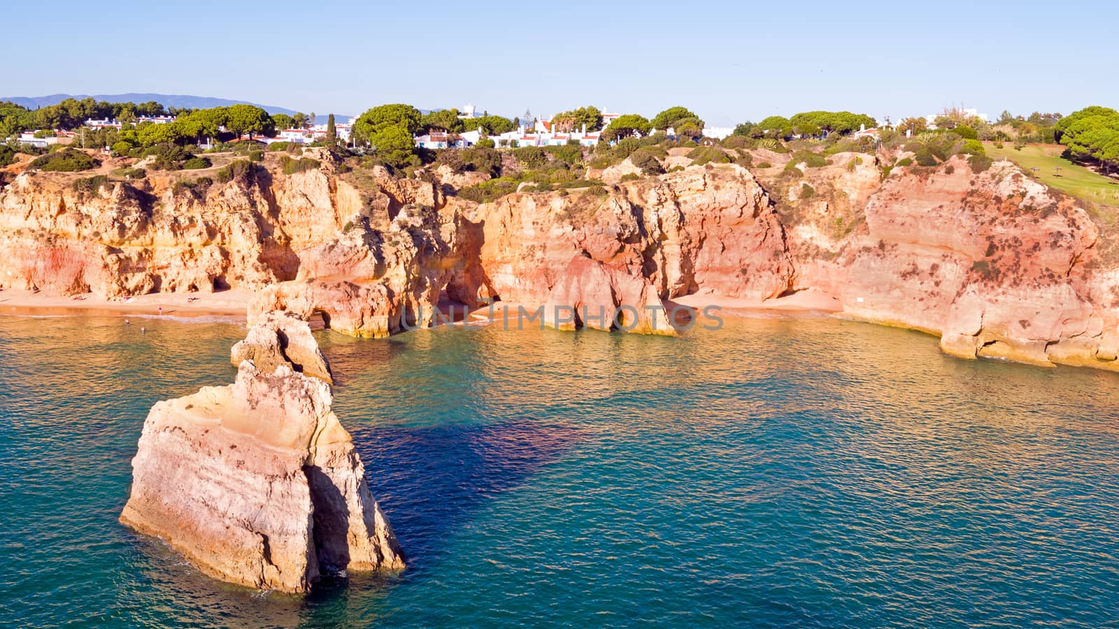 Natural rocks at Alvor in the Algarve Portugal