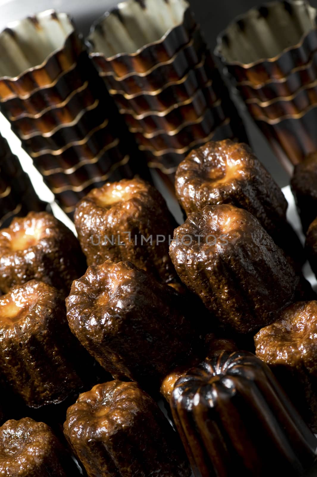 Caneles french traditional dessert from Bordeaux, France