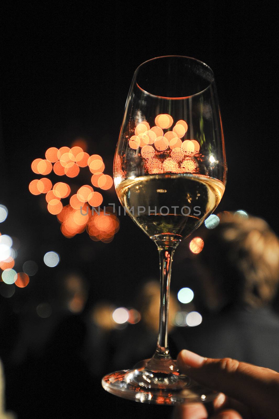 Champagne flutes in holiday, France