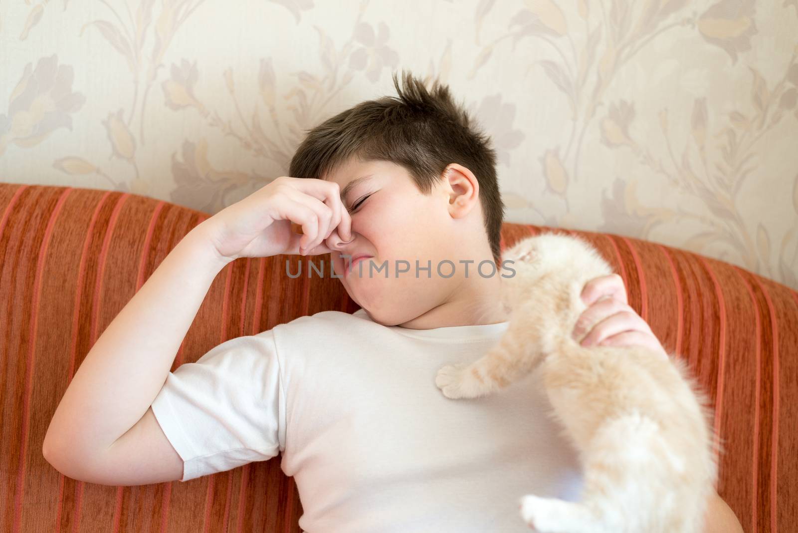 Teen turns due to unpleasant odor from cat by olgavolodina