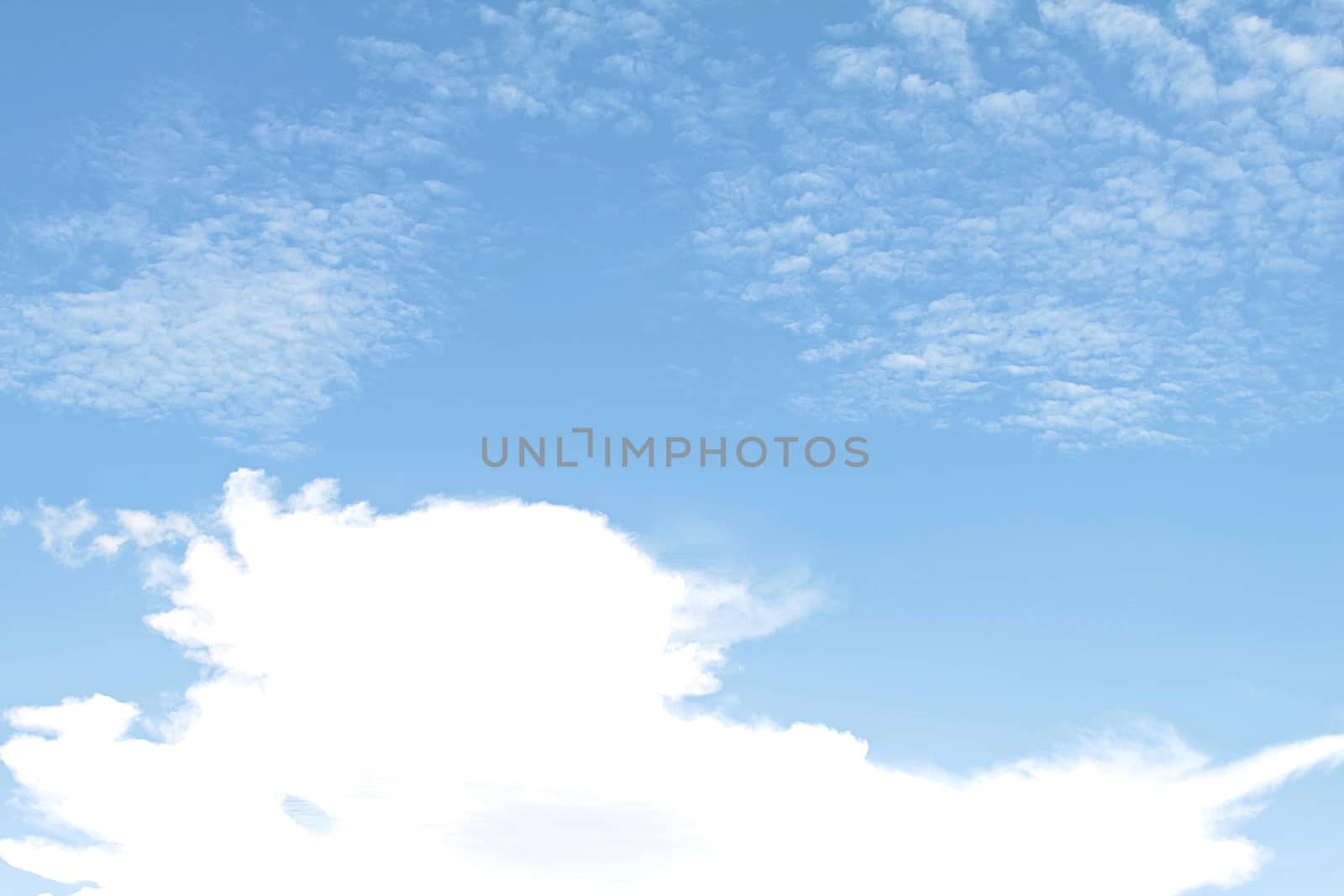 Blue sky background with white cloud, white cloud in the blue sky