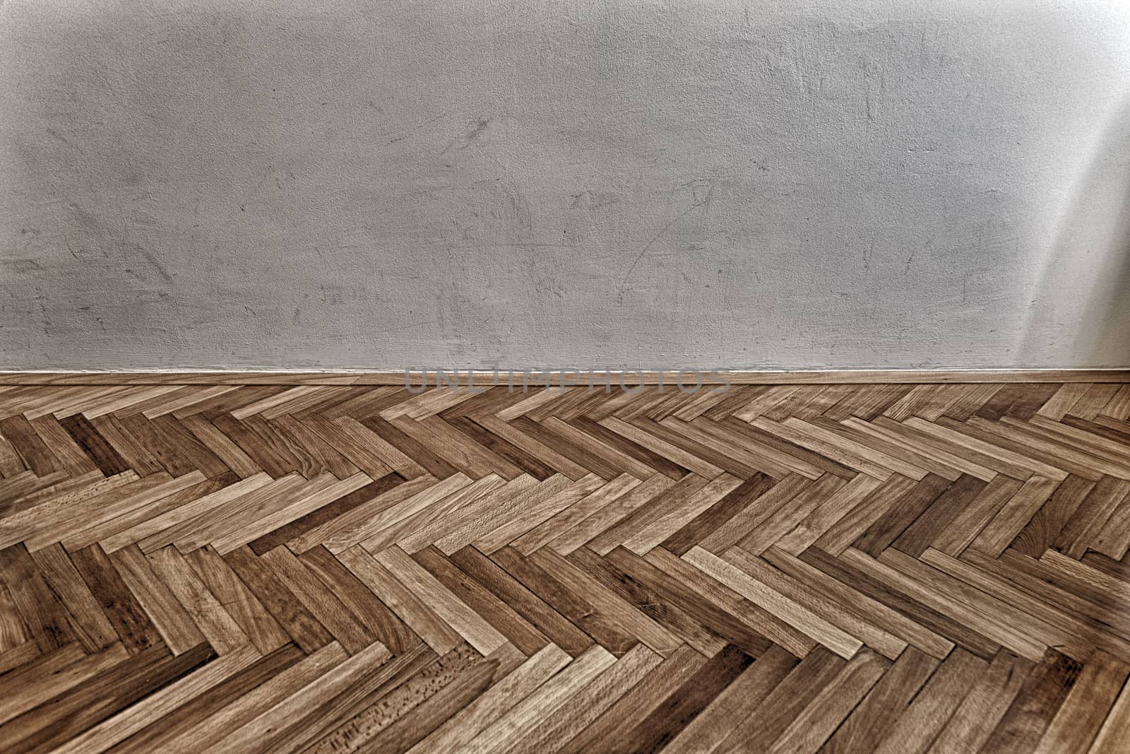 Parquet floor and grunge wall by sewer12