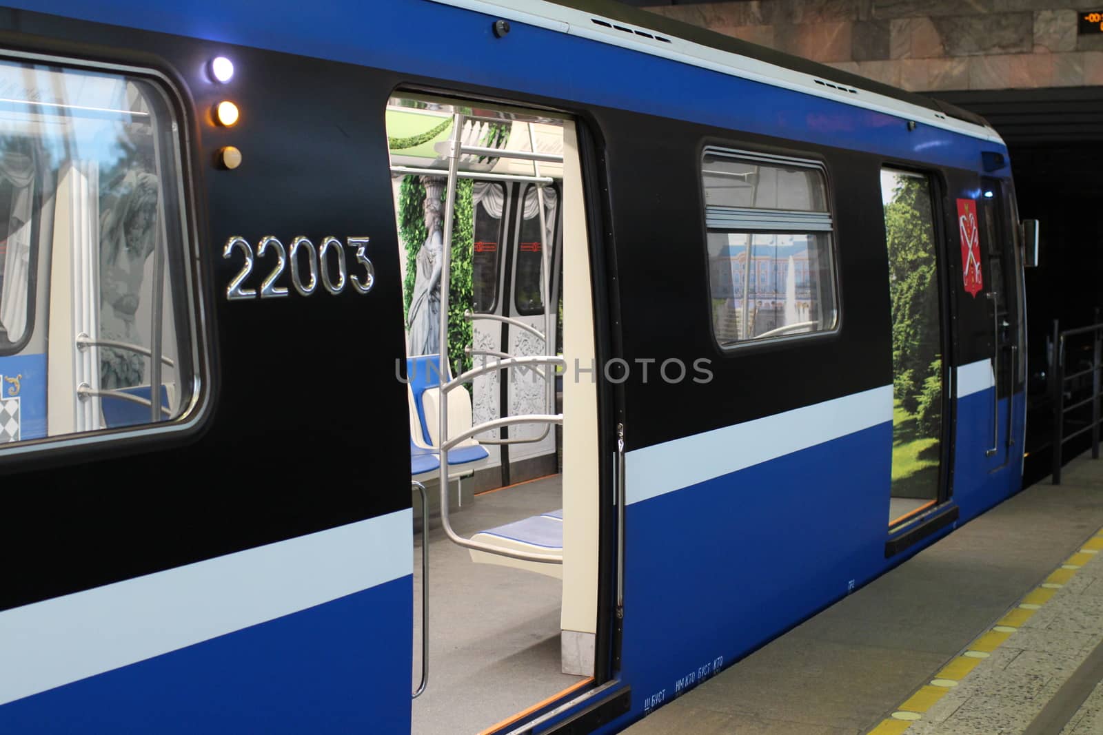 St. Petersburg, Russia, June 1, 2016 subway train