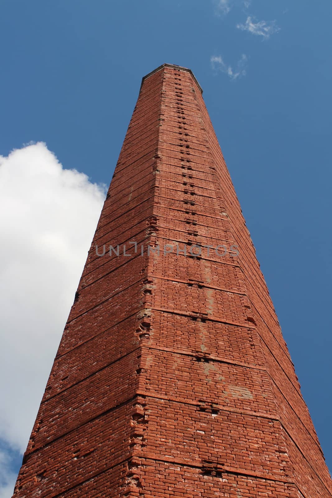 chimney against a background of blue sky