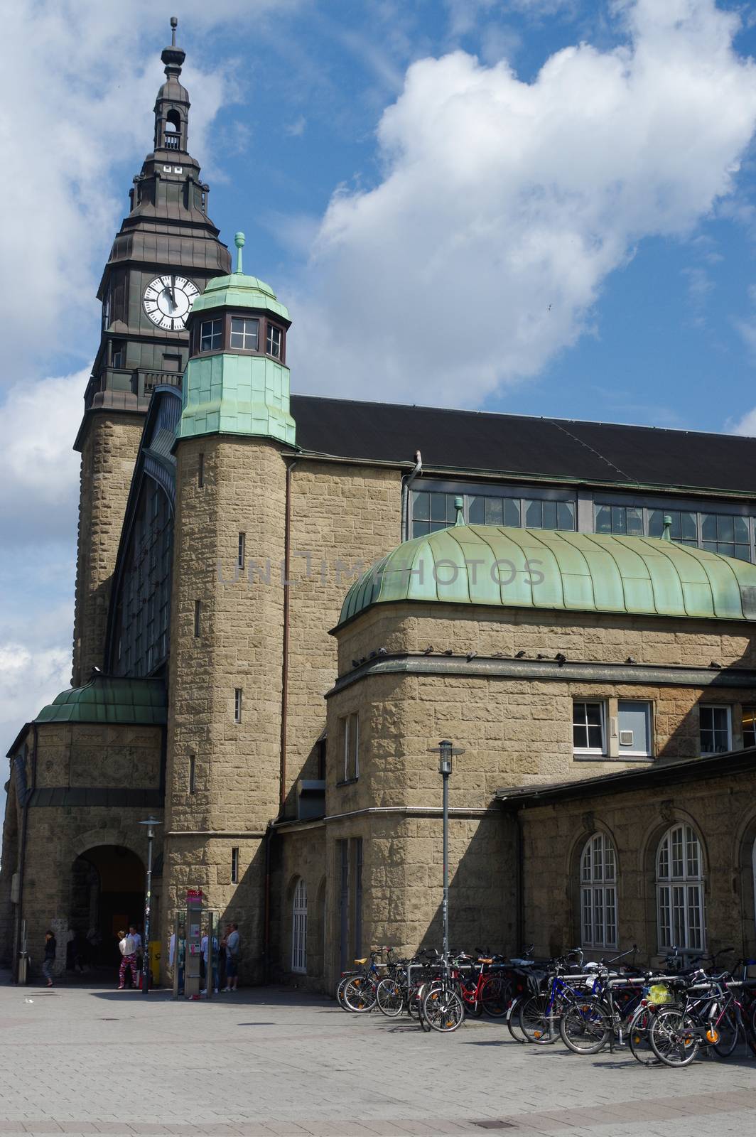 HAMBURG, GERMANY - JULY 18, 2015: Hauptbahnhof in Hamburg, Germany. It is the main railway station in the city, the busiest in the country and the second busiest in Europe.