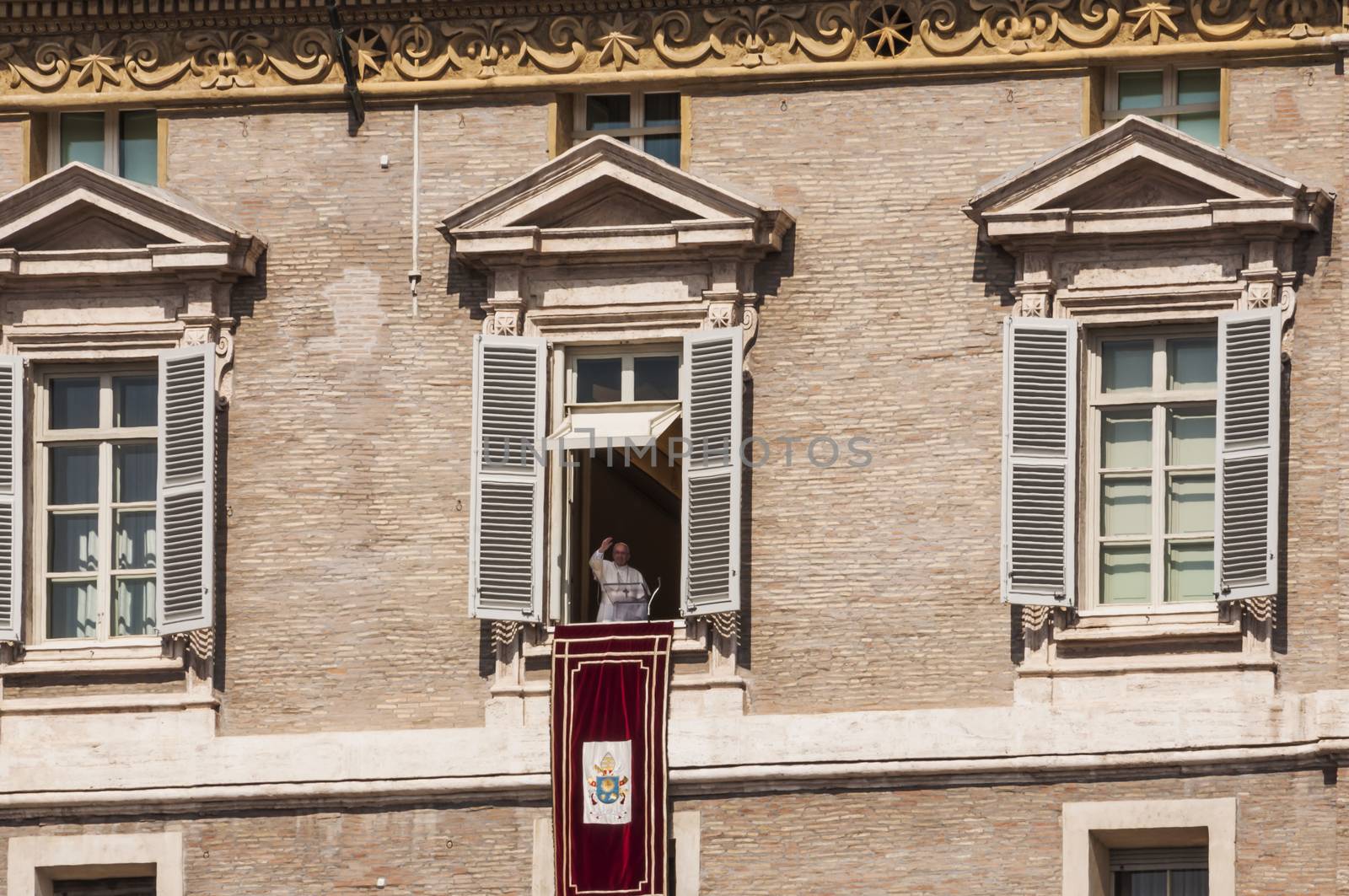 VATICAN CITY - MARCH 30: sunday Angelus made by Pope Francis on March 30, 2014 in Vatican City