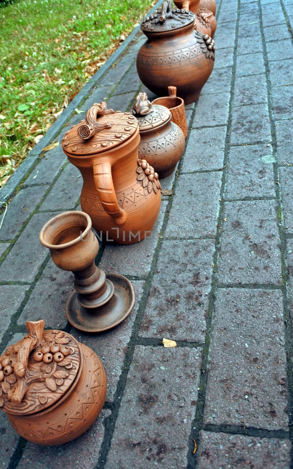 beautiful bright brown ceramic handmade works of authorship