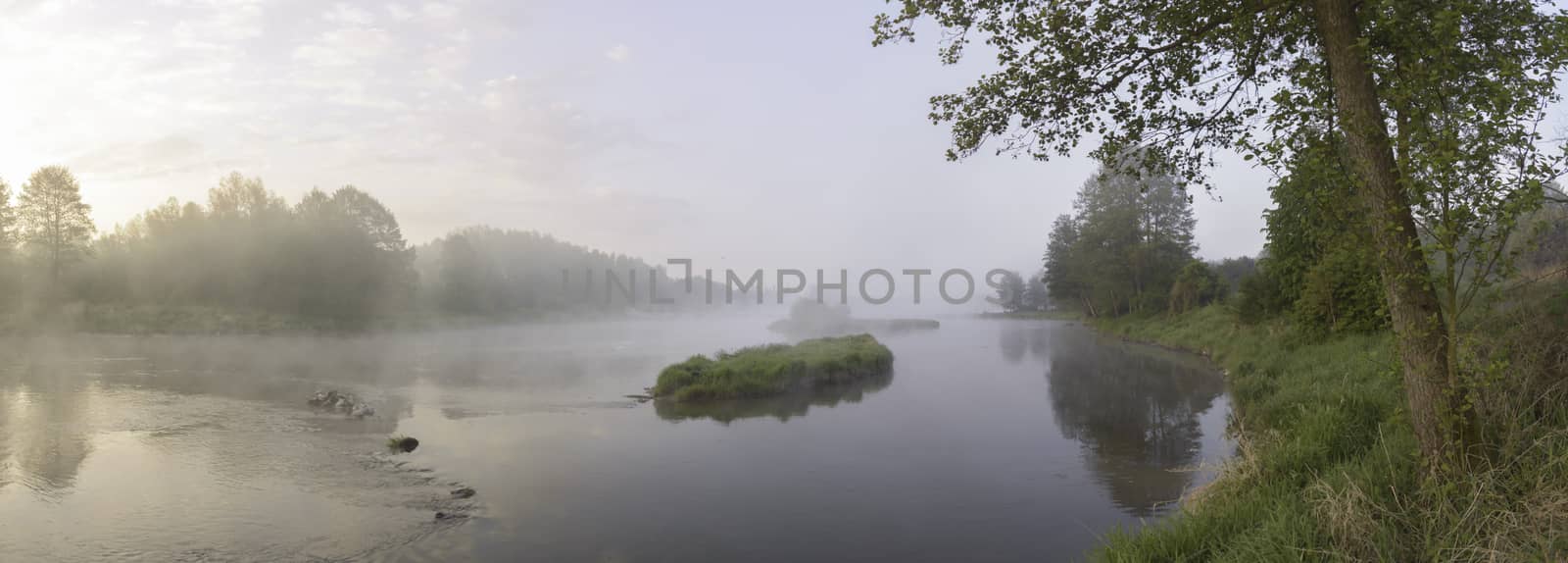 landscape with natural river, nature series