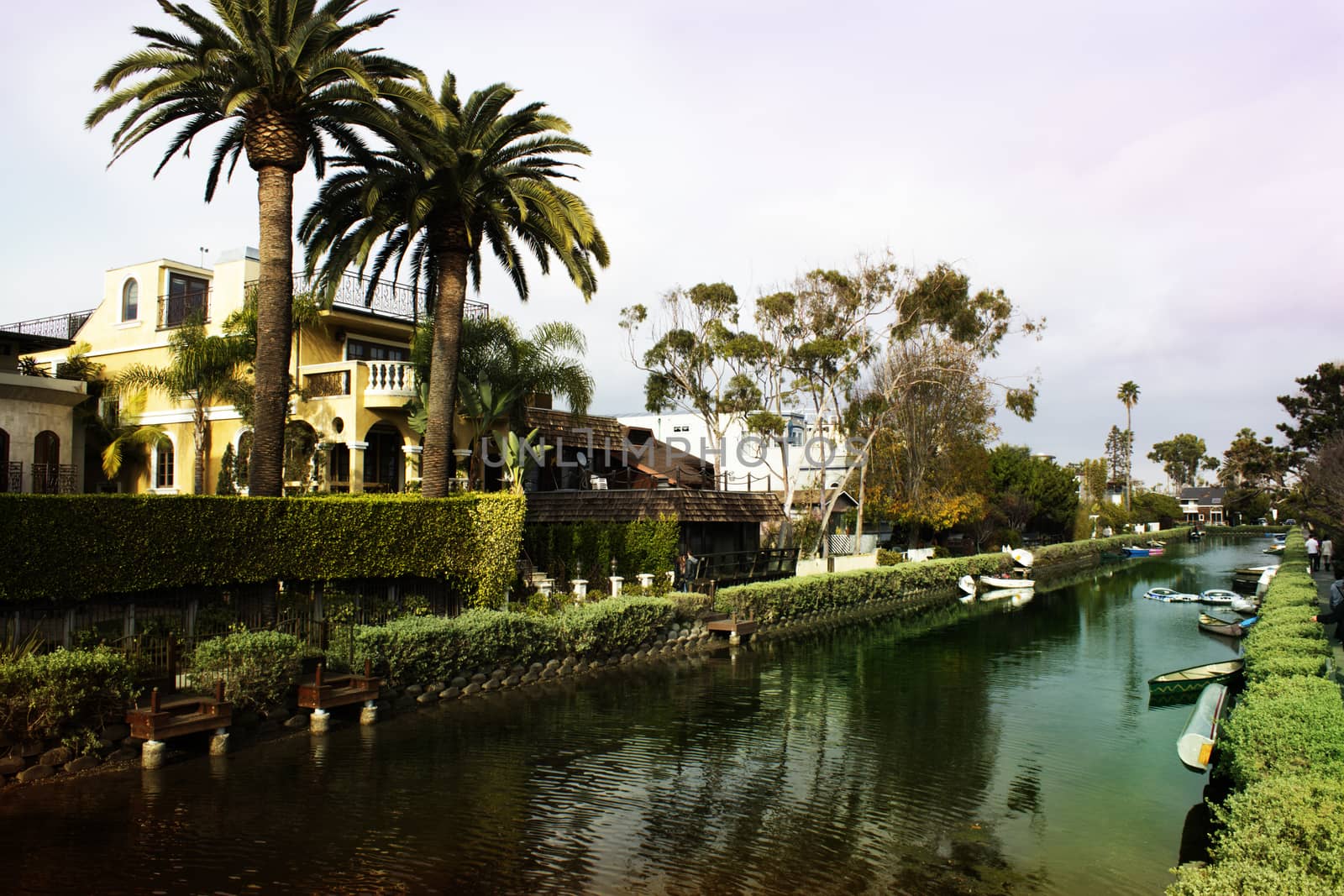 Houses on the Venice Beach Canals in California. USA