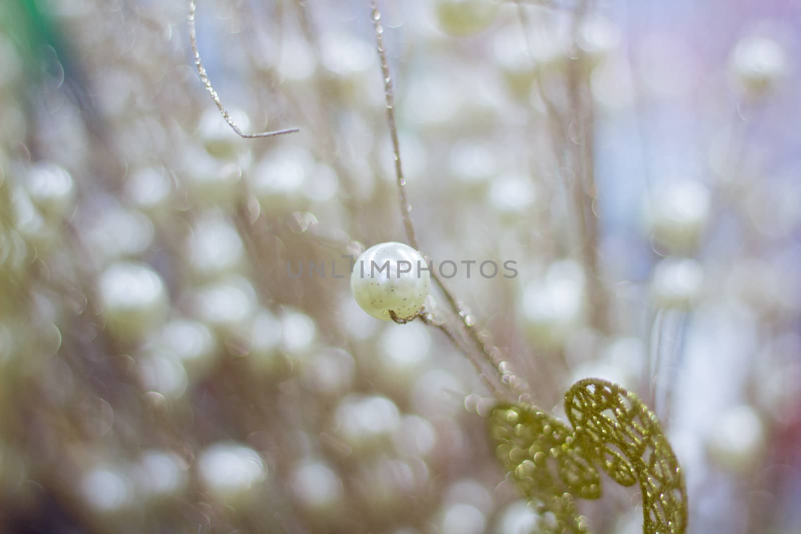 Bright shiny golden and silver berries background for celebration greeting cards