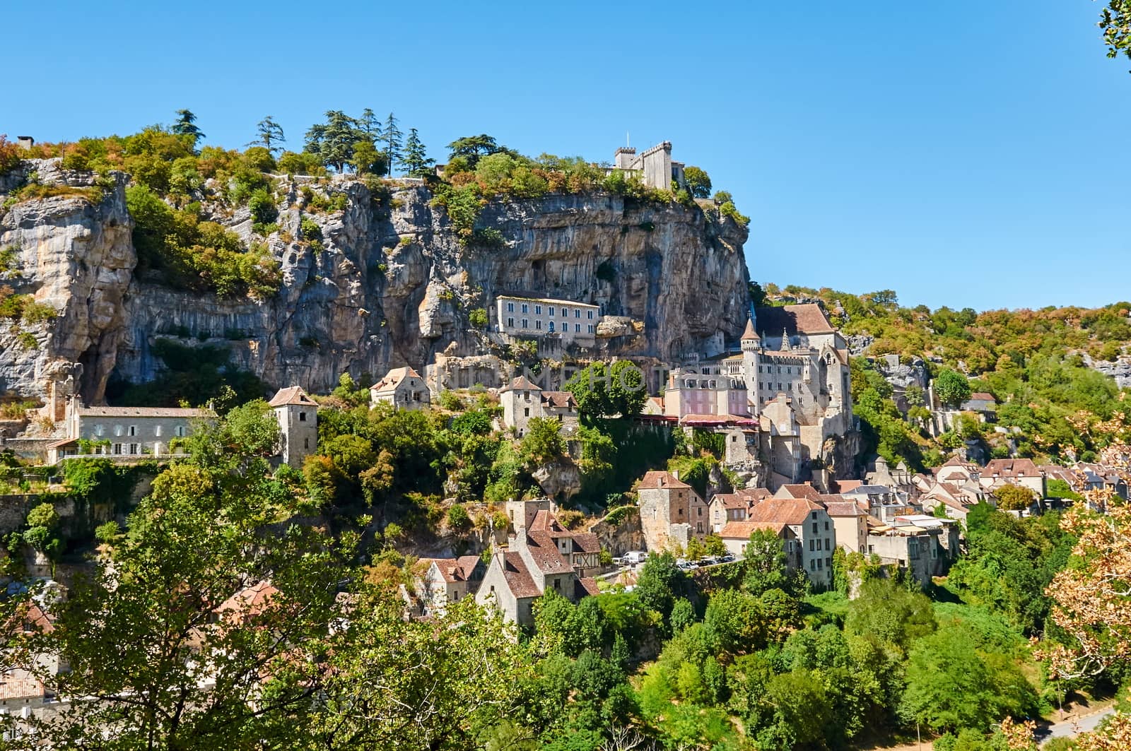 The ancient Citte of Rocamadour, in Midi-Pirenee, France