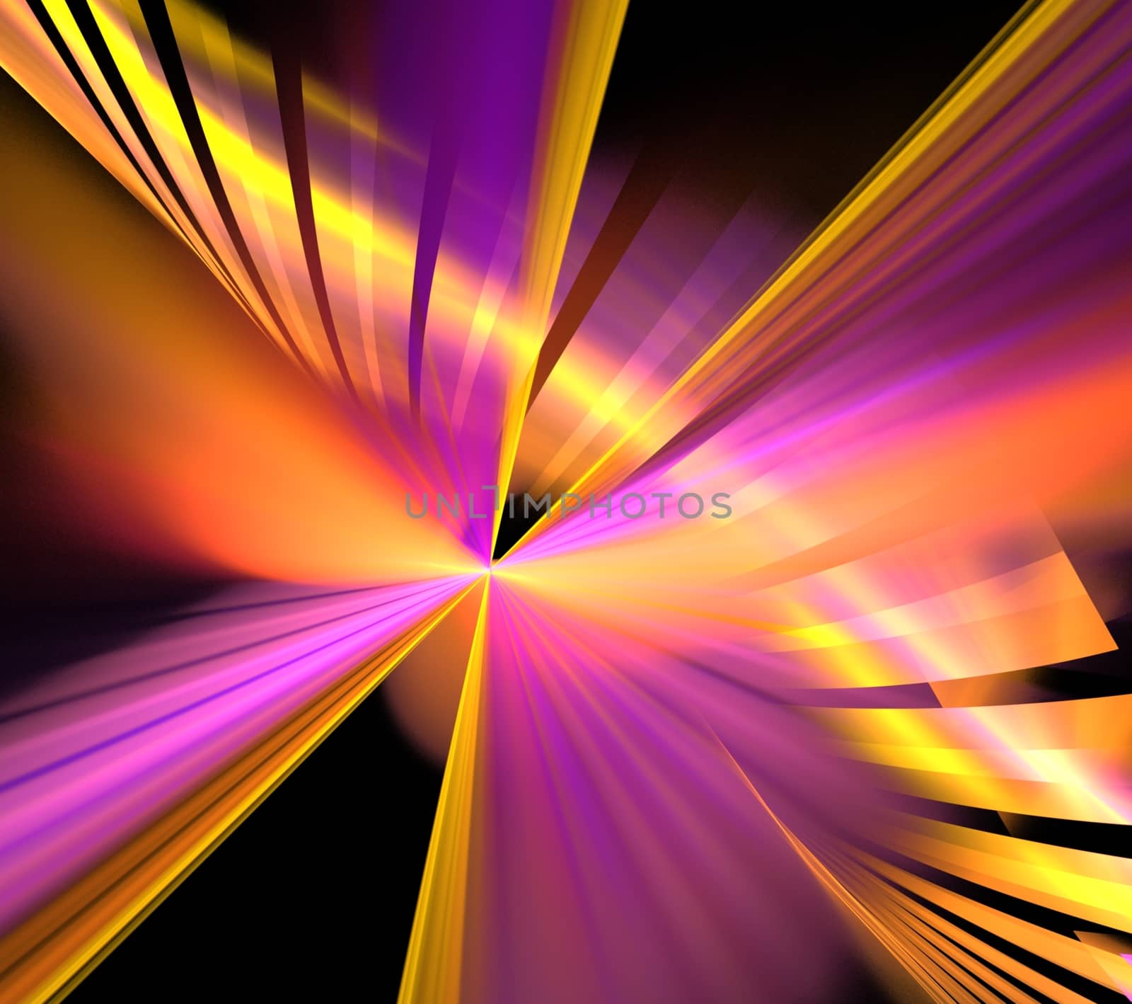 abstract fractal Fireworks at New Year on black background