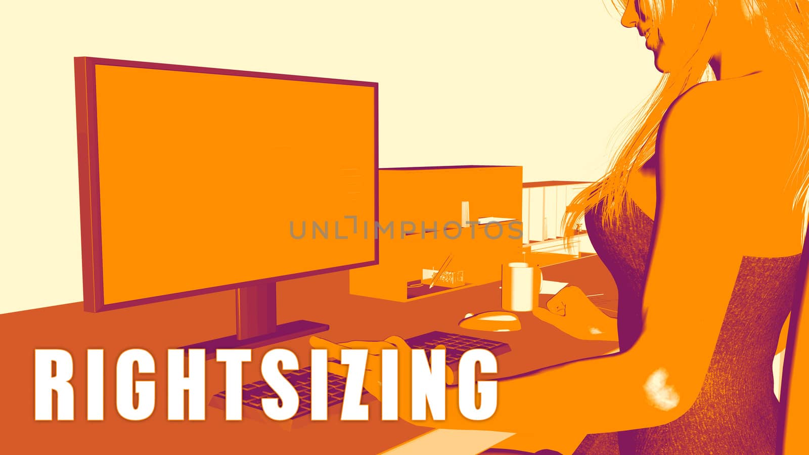  Rightsizing Concept Course with Woman Looking at Computer
