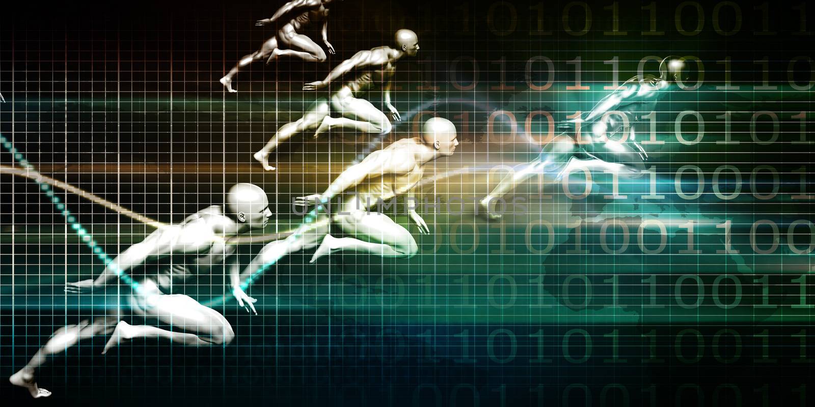 Information Technology or IT as a Art Background