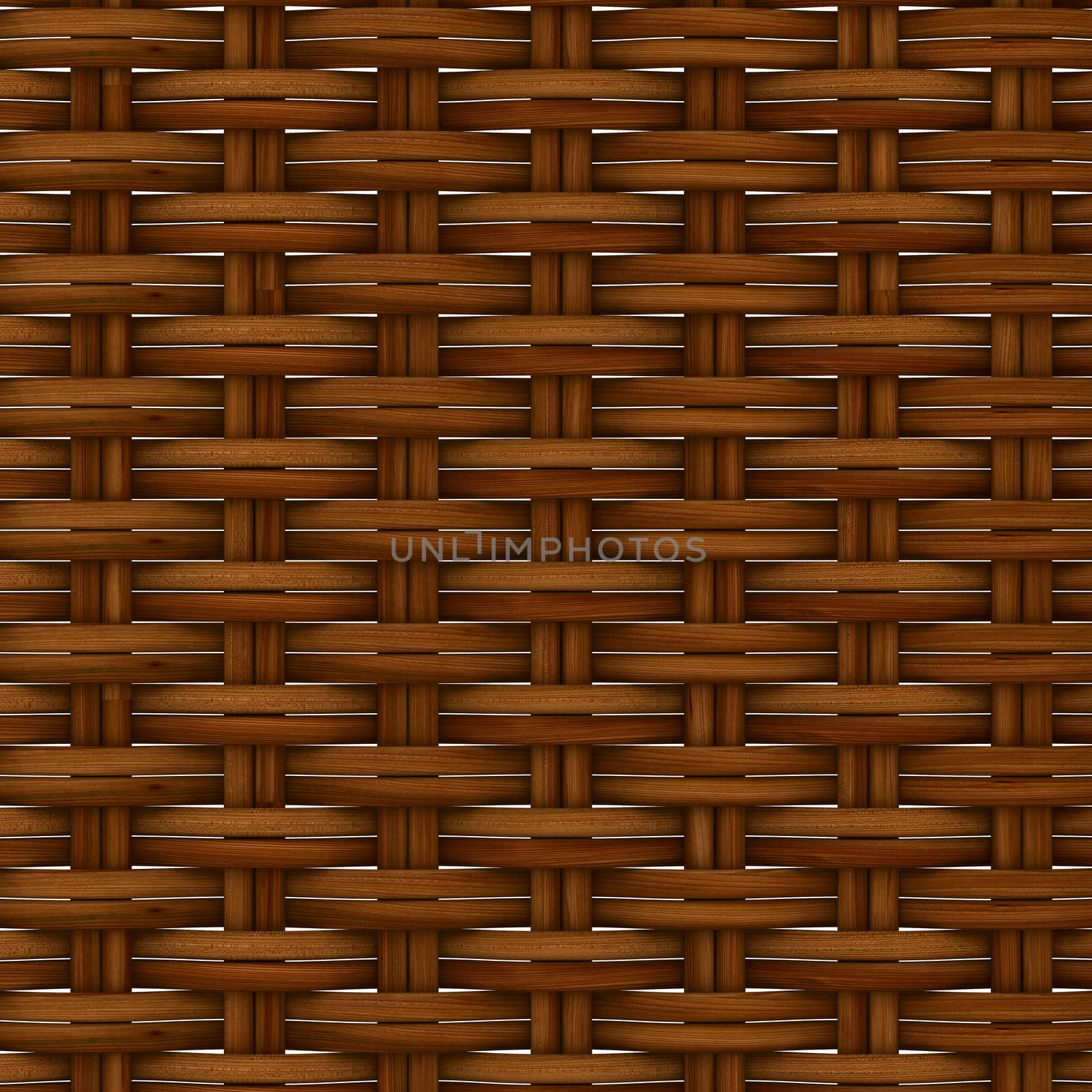 Abstract decorative wooden textured basket weaving. 3D image