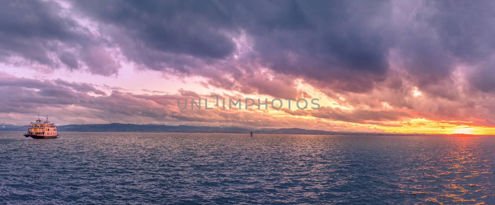 Bodensee lake panorama at sunset by YesPhotographers