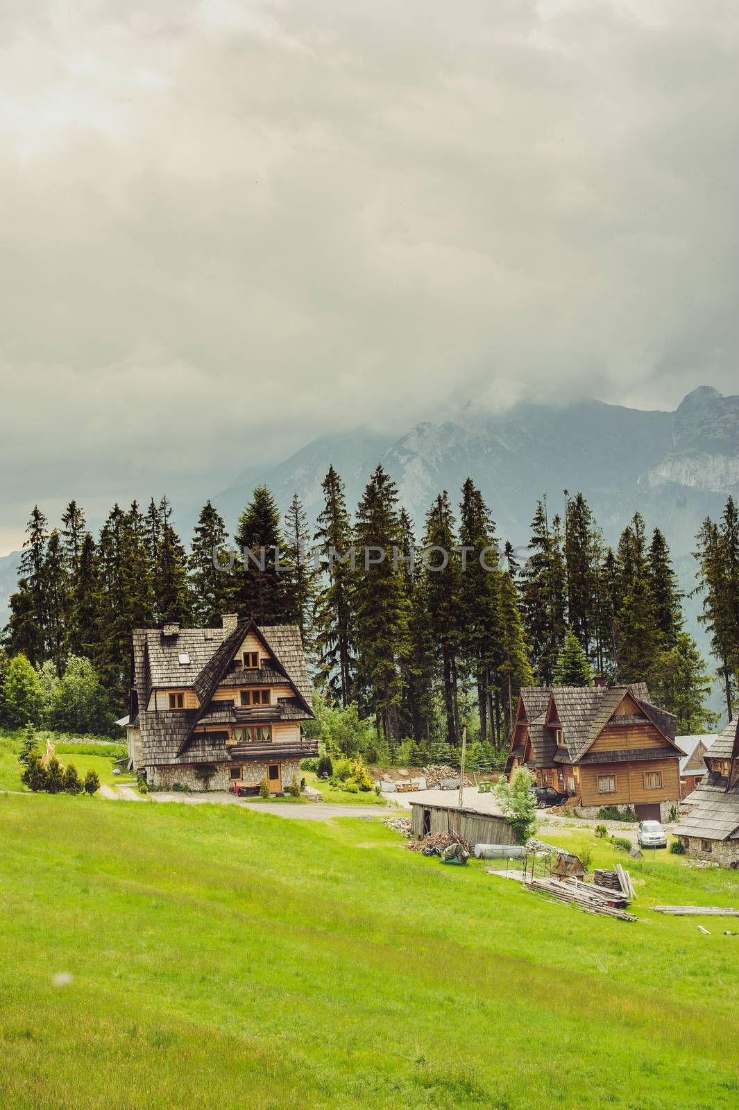 Hotel in the Mountains. Tatra Mountains in Poland.