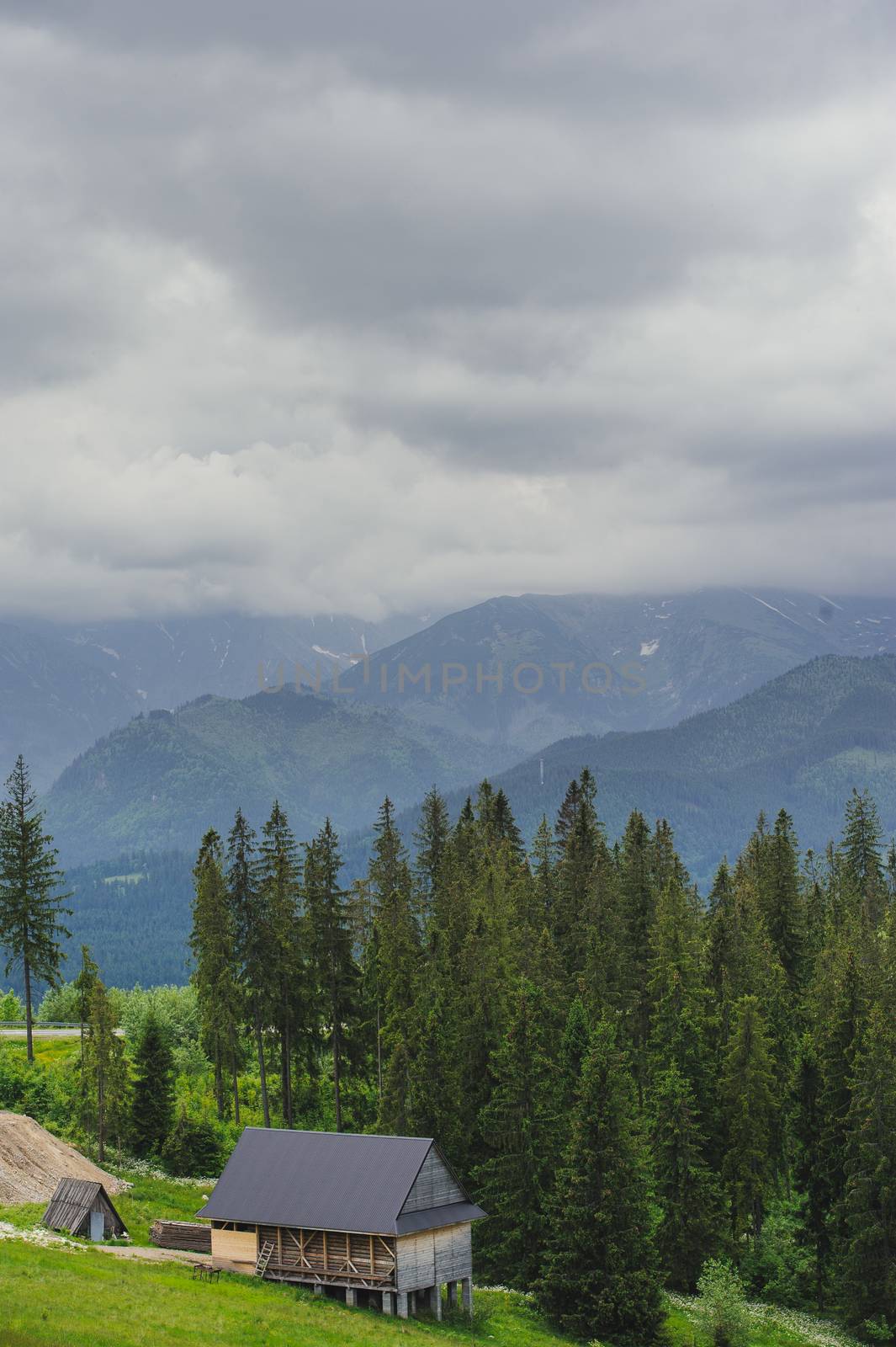 Hotel in the Mountains. Tatra Mountains in Poland.