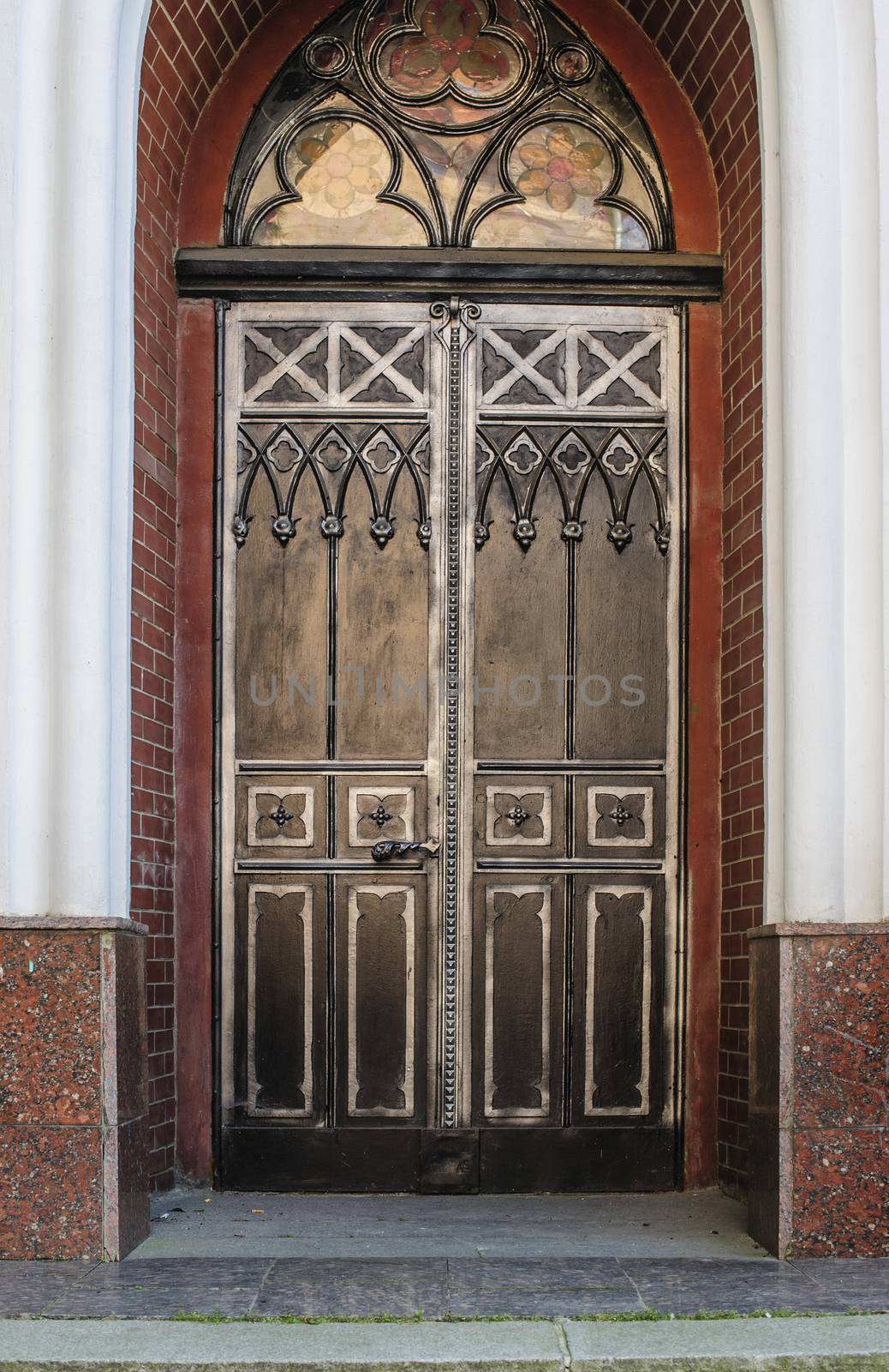 door decoration in forged iron Old town 