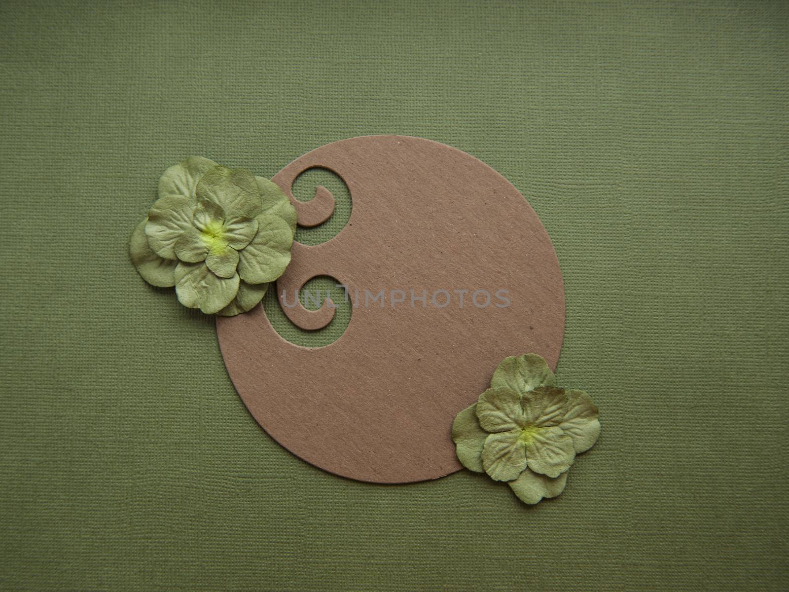 Abstract beautiful background in the style of mixed media with floral ornament 