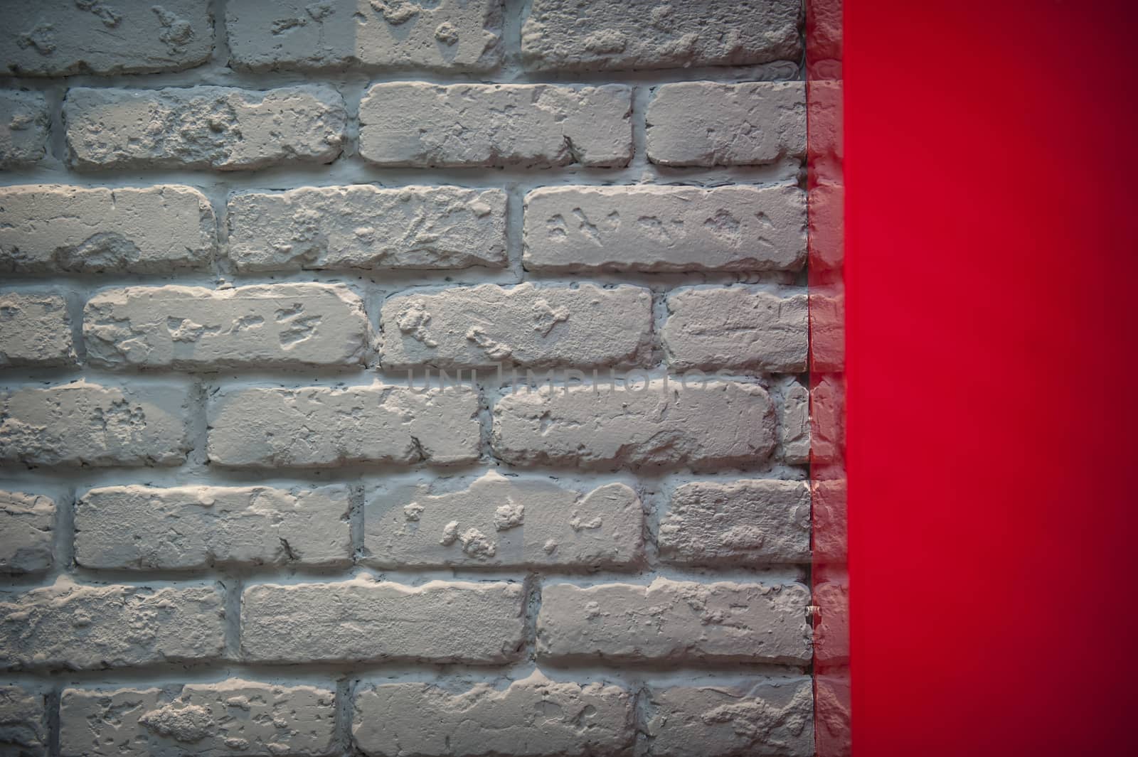 Gray brick wall in an interior