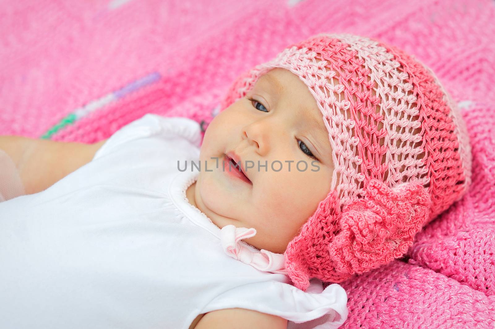 Portrait of a cute little baby girl 