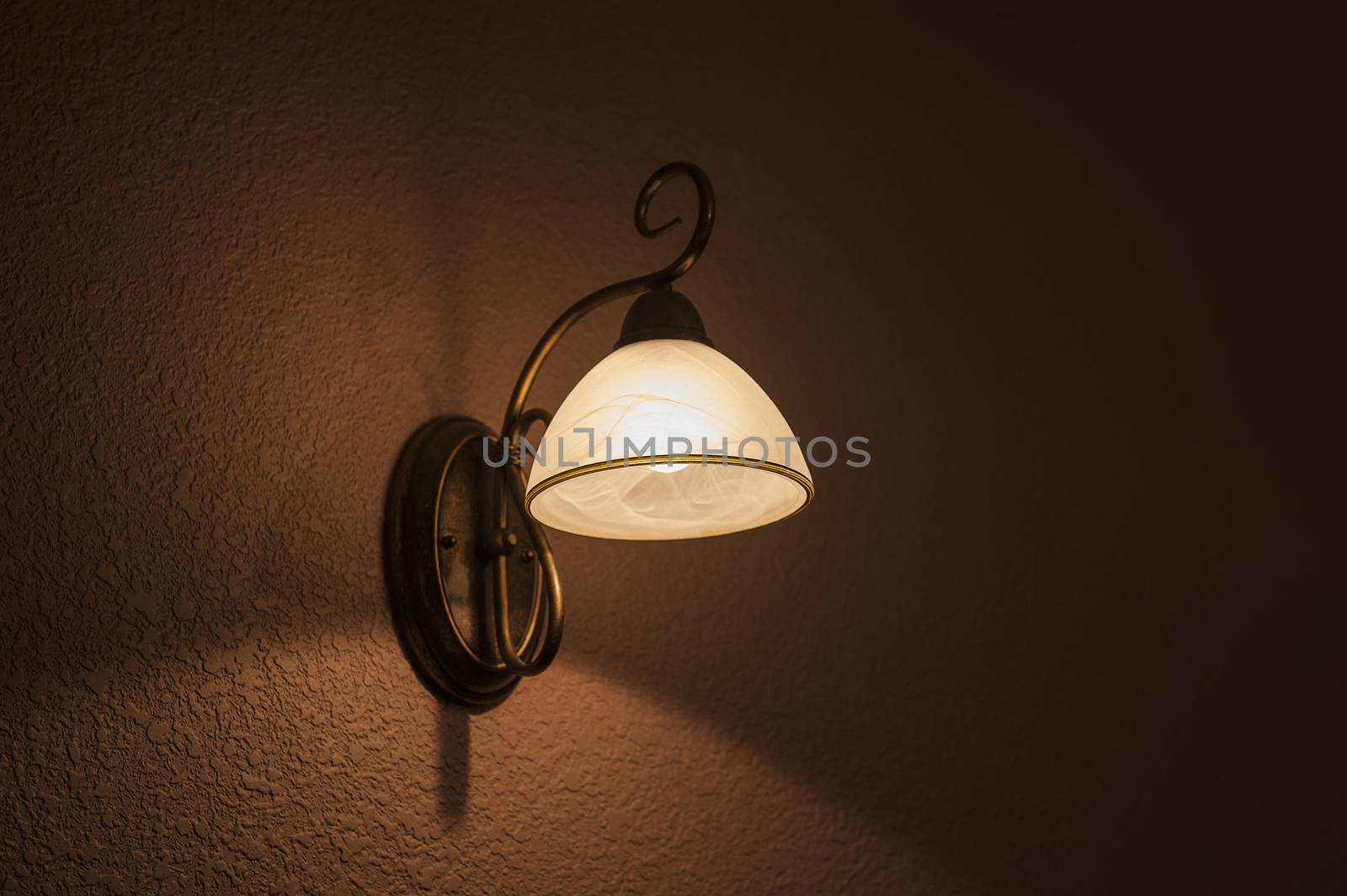 Classic lamp shines white light