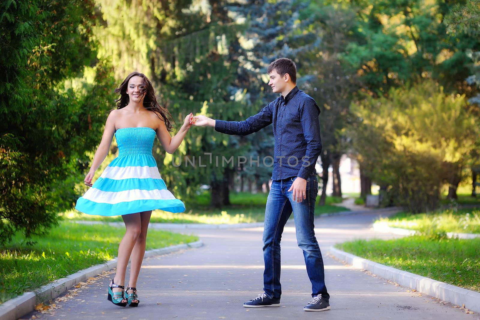 A man and a woman dancing 