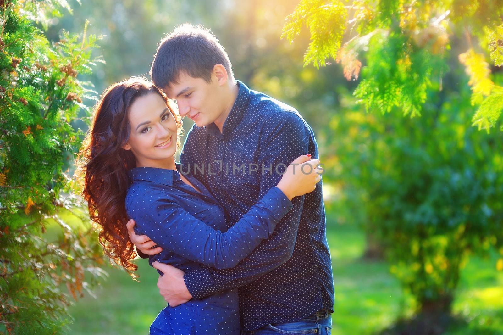 Beautiful happy couple embracing  by timonko