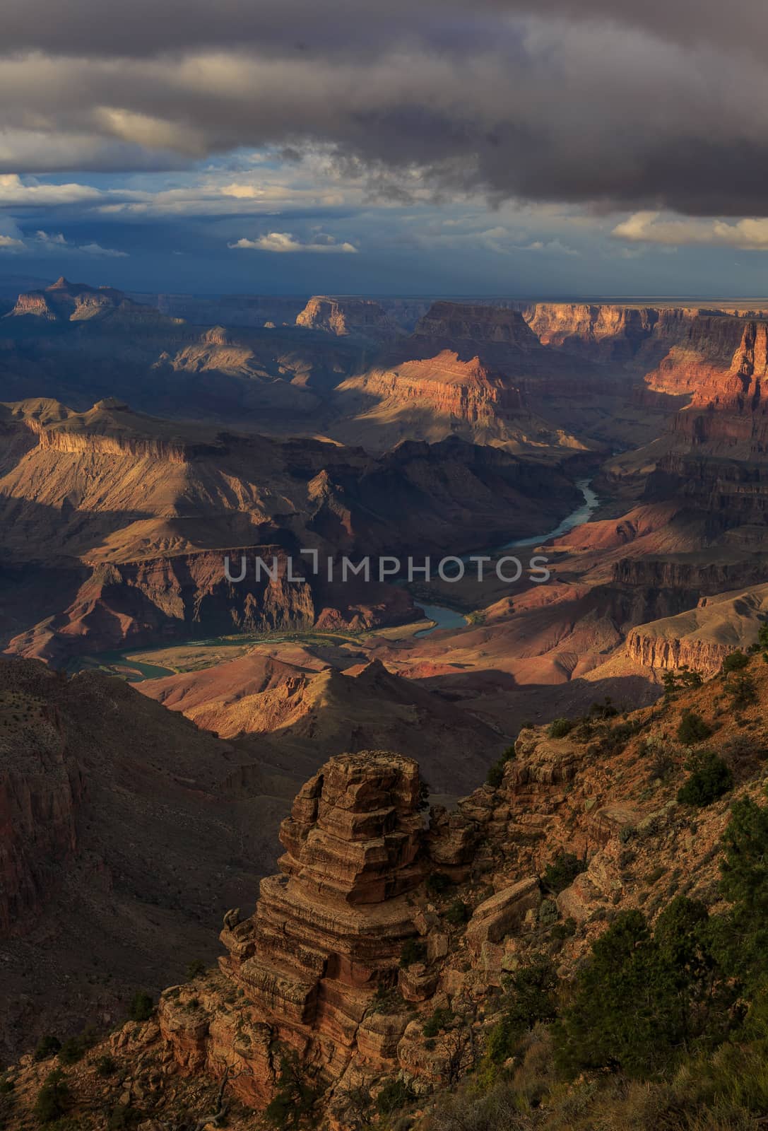 Impressive Landscape of Grand Canyon from North Rim; Arizona; Un by dpetrakov