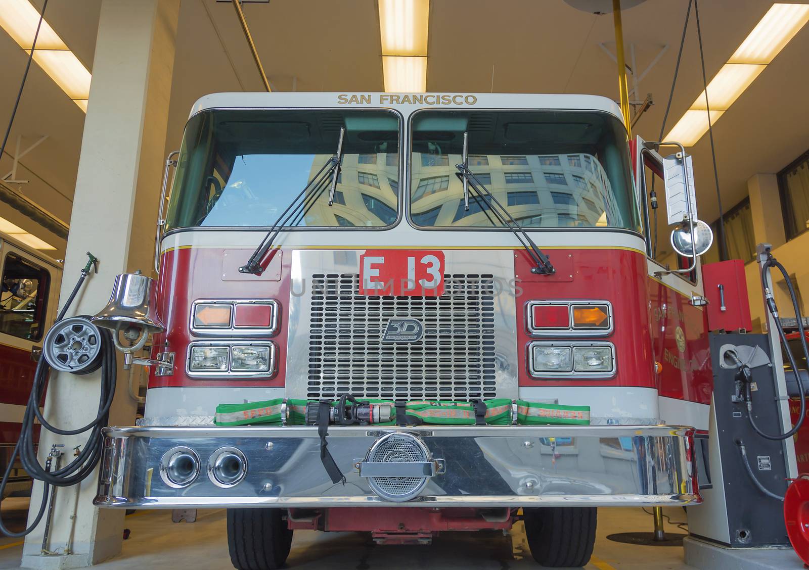 San Francisco, CA, USA, october 22, 2016; Fire department truck in San Francisco
