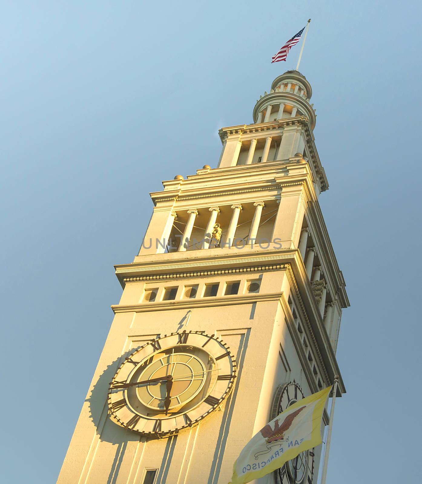 San Francisco, CA, USA, october 22, 2016; Ferry building tower at sunset