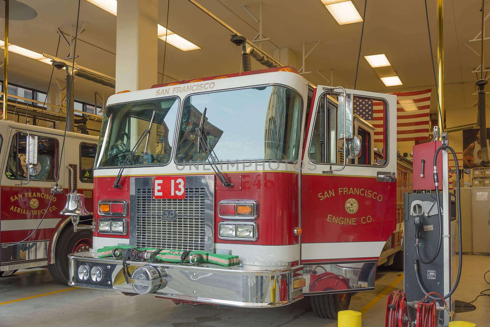 San Francisco, CA, USA, october 22, 2016; Fire department truck in San Francisco