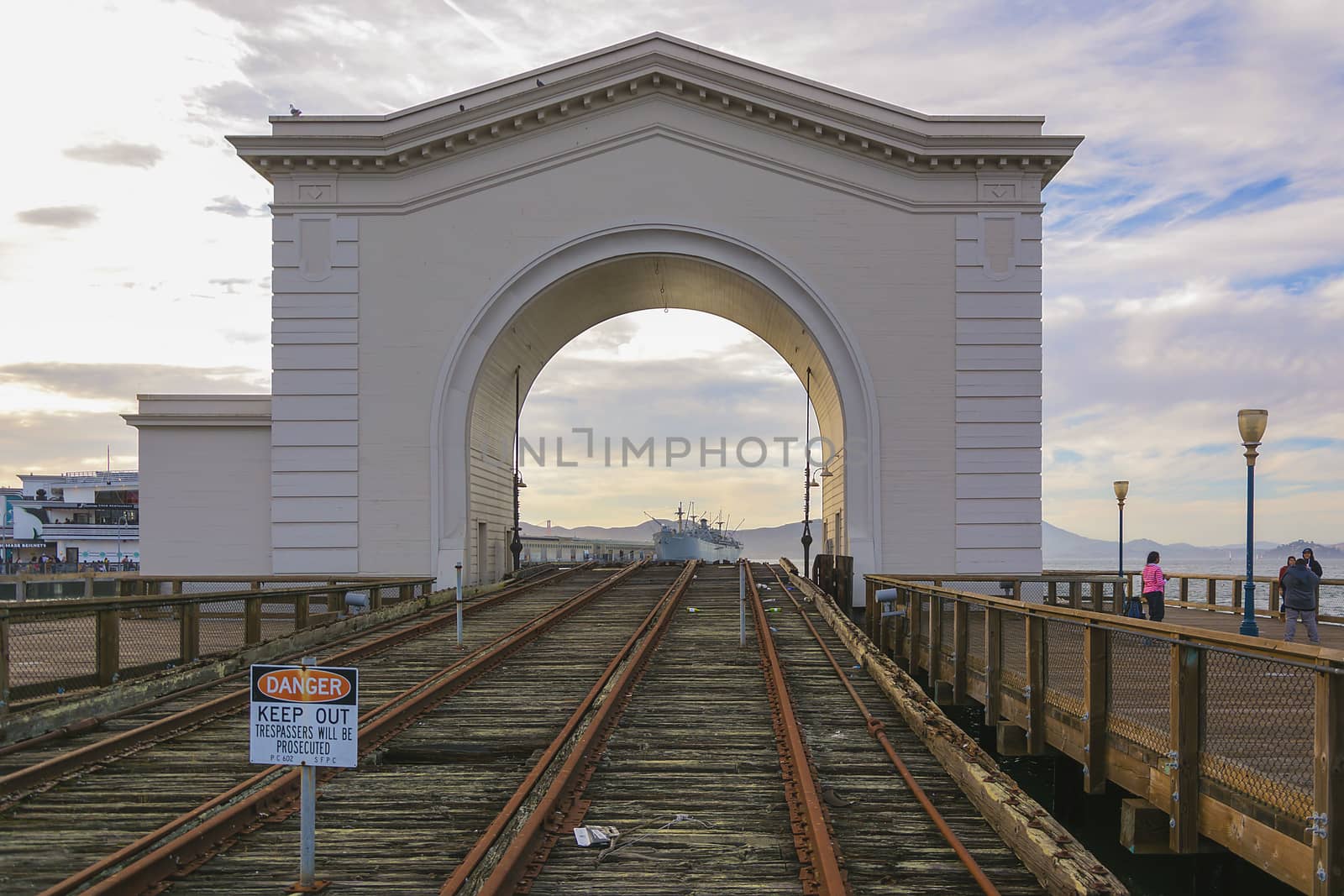 San Francisco, CA, USA, october 23, 2016; The old port gate in Pier 39, San Francisco