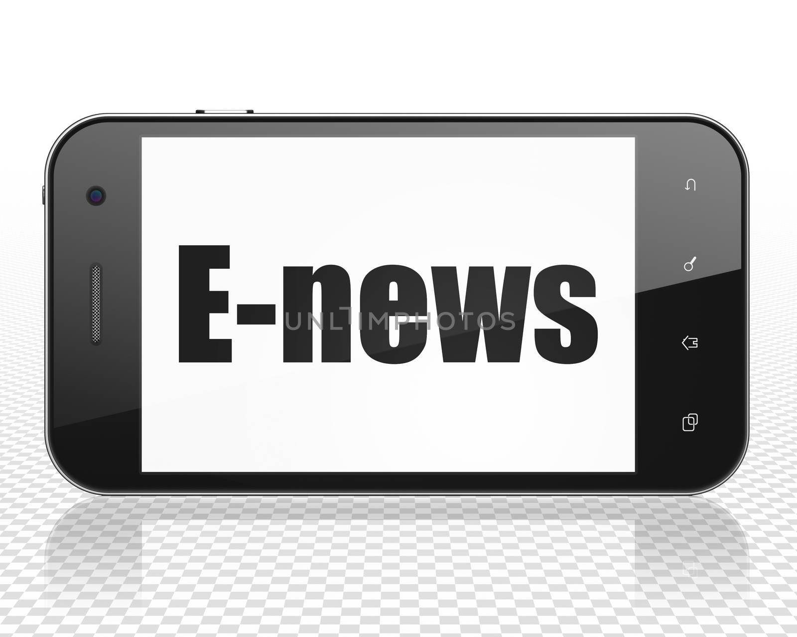 News concept: Smartphone with E-news on display by maxkabakov