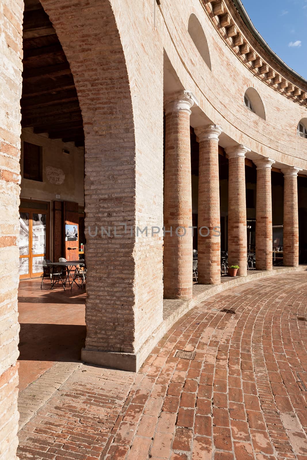 The colonnade of the ancient forum