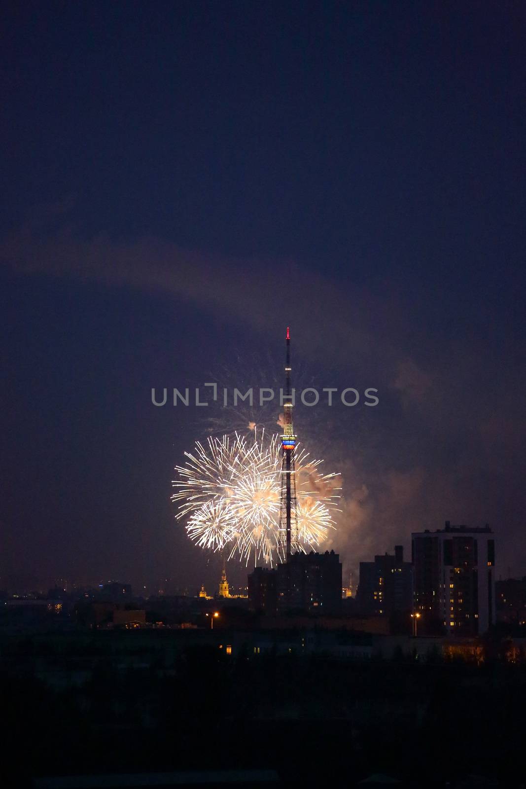 Salute fireworks in Saint-Petersburg by destillat