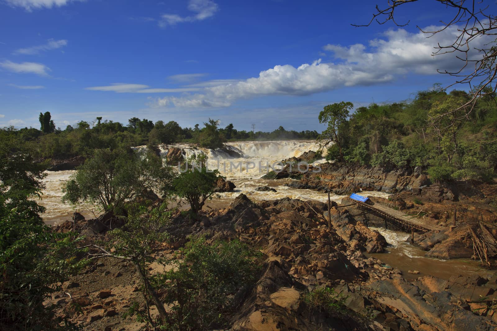 khonprapeng water fall or mekong river in champasak southern of  by khunaspix