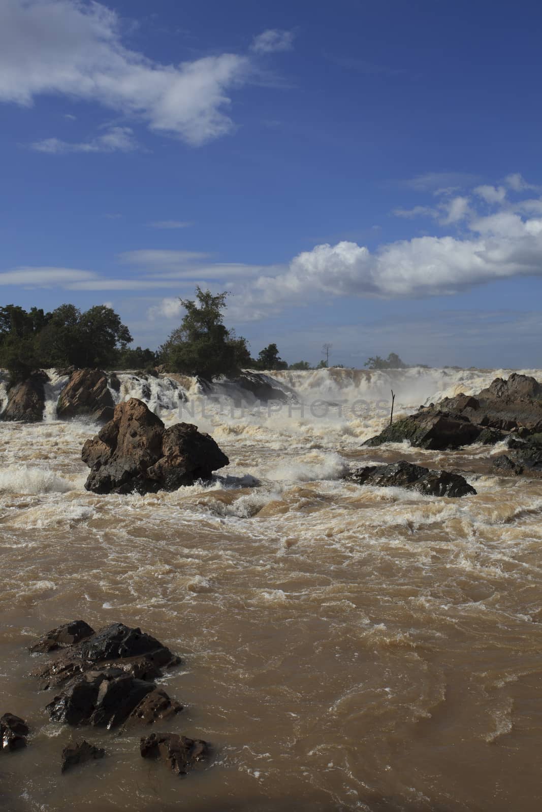 khonprapeng water fall or mekong river in champasak southern of  by khunaspix